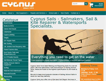 Tablet Screenshot of cygnus-sails.com